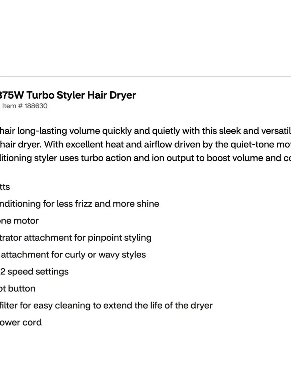 Conair 1875 Watt Mid-Size Hair Dryer / teal